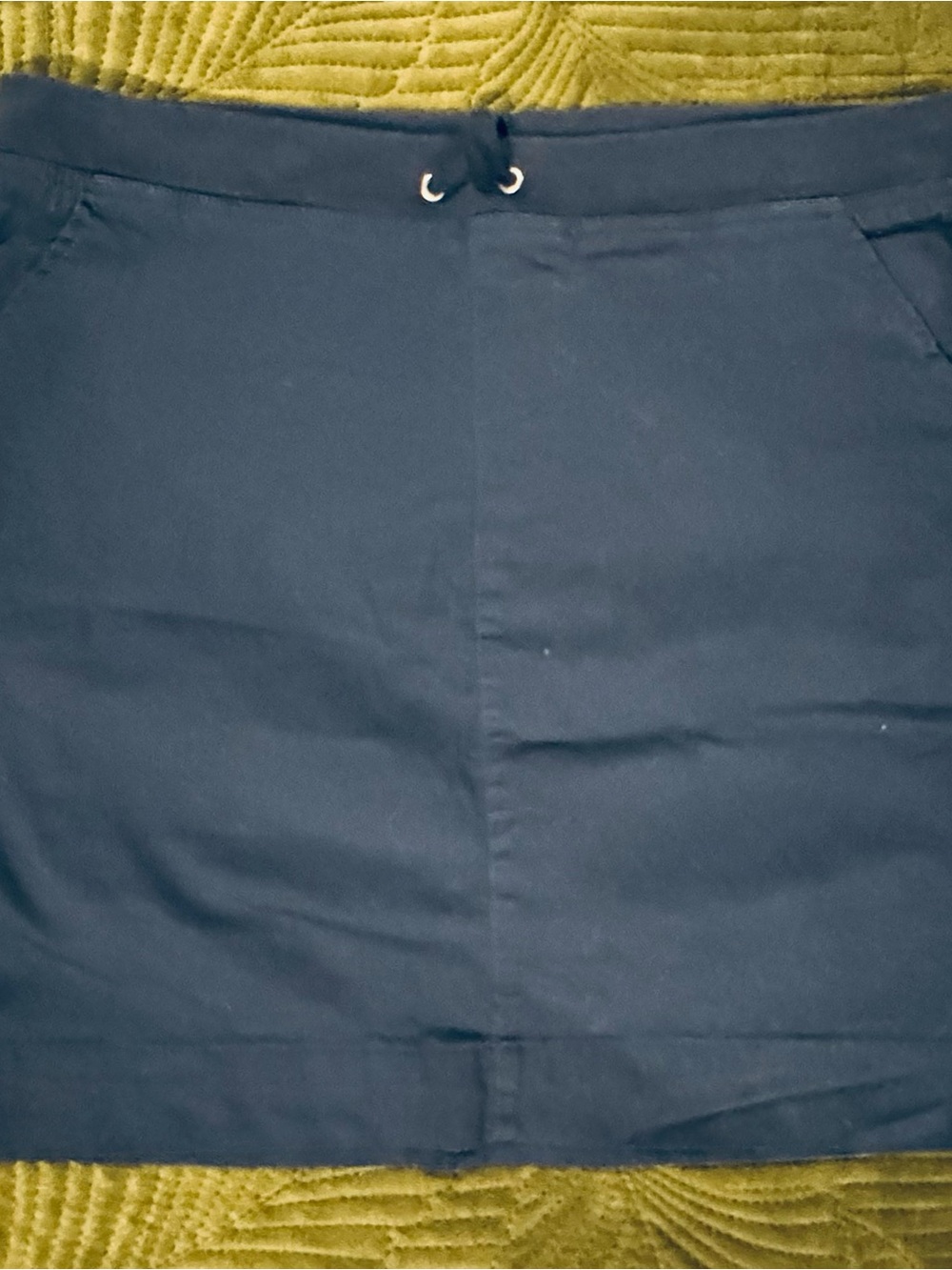 Jason Maxwell Women's M Classic Cotton Twill Navy Drawstring Skort with Pockets